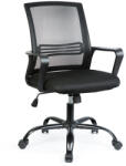 Bemada Fekete irodai forgószék fix karfával (BMD1119B)