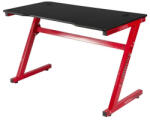 GordonToys Z alakú gamer íróasztal LED világítással - 120x60x74 cm - Piros, Szürke (G385)