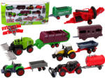 LEAN Toys Fém és műanyag mezőgazdasági járművek készlete, 12 darabos (13259)