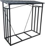 Gardenline Fém tűzifa tároló tetővel, 185 cm x 70 cm x 185 cm (GWI6332)