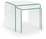 Kave Home Üveg dohányzóasztal szett 2 db-os 50x50 cm Burano - Kave Home