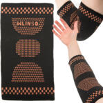 Verk Group Elastikus könyöktámasz ortézis, kompressziós könyökbandázs, fekete-narancssárga (27172)