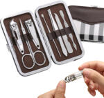 Verk Group Manikűr és pedikűr készlet 7 részes etuival, fehér (01750_B)