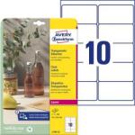 Avery-Zweckform Etikett, 96x50, 8 mm, poliészter, AVERY ZWECKFORM, átlátszó, 250 etikett/csomag (L7783-25) - papir25