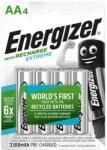 Energizer Tölthető elem, AA ceruza, 4x2300 mAh, előtöltött, ENERGIZER Extreme (E300624600) - papir25