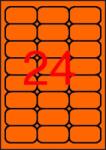 APLI Etikett, 64x33, 9 mm, színes, kerekített sarkú, APLI, neon narancs, 480 etikett/csomag (02871) - papir25