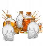 Bimberek 5x Üveg Karafka Koponya 400ml Alkoholos Palackok Bor Whisky Ajándék (5x Karafka CZASZKA 400 ml Szklana Butelka)