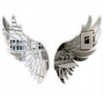 Kornik Akril tükör „a lélek szárnyai Ezüst 1000×710 mm (Lun254/2025)