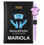 FunnyCase Naptár 2026 Fekete Toll Ajándék Ápolónő Legjobb Ápolónő (KALENDARZ CZARNY NAJLEPSZA PIELĘGNIARKA)