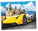 NORIMPEX Gyémánt Mozaik Sportautó Sárga A Vár Mellett A Hegyekben NO-1007745 (07745)