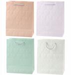 Lean Ajándéktasak Elegáns Dombornyomott Szív Pasztell 23 x 18 x 10, 5 cm