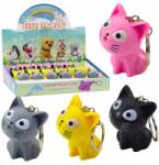  Kulcstartó Hátizsák Cica Zseblámpa Led Hangok Szürke (22097)