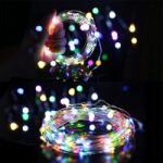 SOLAR Kültéri Lánc 12M 120 Led Vízálló Kerti Dekoráció (3ZF)