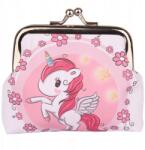 Lean Gyermek Pénztárca Egyszarvú Virágokkal, Fém Kapoccsal, 10x9cm (24900)