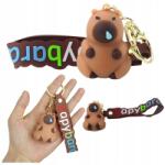  Kulcstartó Kapibara figura barna medál karabiner kerék (26199)