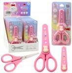 Lean Iskolai Olló Védőtokkal, Díszes Fehér Nyuszi, 14 cm (21783)