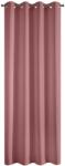 Eurofirany RITA dekoratív függöny, fém gyűrűkkel, 140x250 sötét rózsaszín (398661)