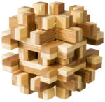 Fridolin Joc logic IQ din lemn bambus Magic blocks puzzle 3d Puzzle
