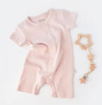 BabyCosy Salopeta cu pantaloni scurti - 100% bumbac organic - Roz, BabyCosy (Marime: 6-9 luni) (BC-CSYW1017-6)