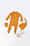BabyCosy Set 4 piese: bluza, pantaloni, caciulita si manusi din bumbac organic si modal - Sofran, BabyCosy (Marime: 6-9 luni) (BC-CSYM24505-6)