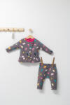 Tongs baby Set 2 piese cu bluzita cu volan si pantalonasi pentru fetite Colorful autum, Tongs baby (Culoare: Gri, Marime: 9-12 luni) (tgs_4435_9)
