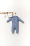Tongs baby Set salopeta cu caciulita cu urechiuse pentru bebelusi Ursulet, Tongs baby (Culoare: Albastru, Marime: 0-3 Luni) (tgs_4350_1)