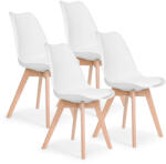 Homelux 4 db-os étkezőszék párnával öko-bőr fehér (KOMPLET_PC-003_WHITE) - everyo