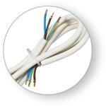 Commel csatlakozó kábel tűzhelyhez 400 V ~ 12000 W, Fehér 5G2, 5 / 1, 5 m (com0711) - everyo