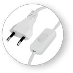 Commel Csatlakozó kábel kapcsolóval lámpákhoz 2, 5 A 250 V ~, Fehér 2x075 / 2m (com0112) - everyo