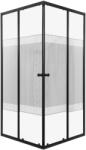 Kerra Xenia SQ 90 fekete szögletes zuhanykabin tálca nélkül (XENIA-SQ-BL-90-SOLO) - everyo
