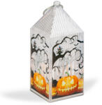 Family Halloween-i LED lámpás - tök - narancs LED - 2 x LR44 - 4 x 4 x 9, 5 cm (56566)