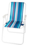 VERK GROUP Összecsukható kempingszék - 75 x 51 cm - Kék csíkos (14414_NP)