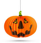 Family Halloween-i tökös lampion - akasztható - 26 cm (58137C)