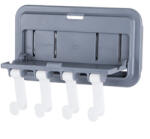 VERK GROUP Multifunkciós konyhai akasztó - 4 fogas - Szürke (01799)