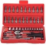 Verk Group 46 darabos szerszámkészlet: torx, imbusz és nasadkulcsok, gránátos etui (11256)