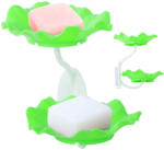 VERK GROUP Zöld falra szerelhető virág alakú szappantartó (24202)