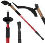 VERK GROUP Északi gyaloglás trekking bot, piros színű, parafás markolattal (14010_CZE)