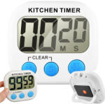 Verk Group Digitális konyhai időzítő mágneses rögzítéssel, LCD kijelzővel - fehér (07244)