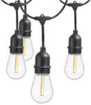 VERK GROUP Kerti fényfüzér - 10 db E27 LED lámpa (12300_10)