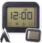 VERK GROUP Digitális LCD kijelzős asztali ébresztőóra, érintőpanellel és háttérvilágítással (07245)