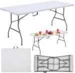 LEAN Fehér összecsukható bankett asztal 180 x 74 cm (26580)