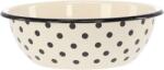BackHomeLiving Zománcozott tál - 1, 5 l 20 cm fehér pöttyös (EMA3202)