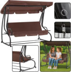 LEAN Kerti hintaszék, 4 személyes, barna (26564)