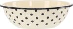 BackHomeLiving Zománcozott tál - 2, 5 l 24, 5 cm fehér pöttyös (EMA3226)