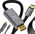 Verk Group DisplayPort-USB-C 1.4 videó- és audiokábel, 8K/4K/2K, 1, 8 m (06315)
