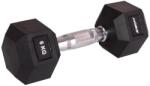 ENERO FIT 6 kg-os fekete/szürke gumírozott hatszögű kézi súlyzó (1015194)