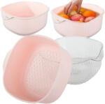 Verk Group Kétoldalas műanyag miska cedzakkal gyümölcsök és zöldségek mosásához (07308)