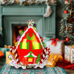 Family Karácsonyi Mézeskalács Alakú Alumínium Fóliás Lufi - 67 x 71 cm (58969B)