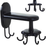 VERK GROUP Fekete forgatható konyhai és fürdőszobai eszköztartó akasztó 8 karos (24124)