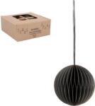 BackHomeLiving Szürke 8 cm átmérőjű papír karácsonyfadíszek, 4 darabos készlet (AIP2013)